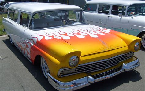 Ford Falcon With Flame Job Free Stock Photo - Public Domain Pictures