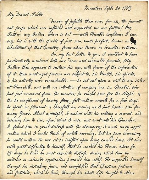 Abigail Adams letter (replica) | Calligraphy notes, Lettering, 18th century