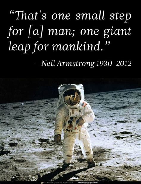 Neil Armstrong Quote (About space small step mankind)