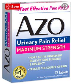 AZO Urinary Pain Relief Maximum Strength 24 Tabs , made by i-health
