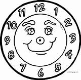 Funny Clock Face Coloring Page  Wecoloringpagecom sketch template