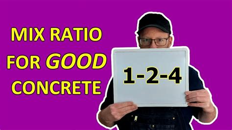 Mix Ratio For Good Concrete - YouTube