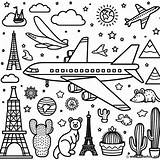 Coloring Page Of A Trip around the World Download Or Print For Free sketch template