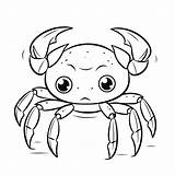 Cute Crab Coloring Page Outline Sketch Drawing Vector Cartoon  sketch template