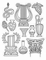 Ancient Greek Coloring Pages sketch template