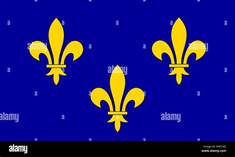 very big size france region Ile de France flag Stock Photo - Alamy