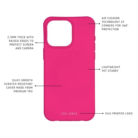 iPhone 15 HOT PINK CASE – Zac+Gray