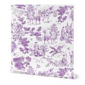 Greek Mythology Toile Purple Wallpaper | Spoonflower
