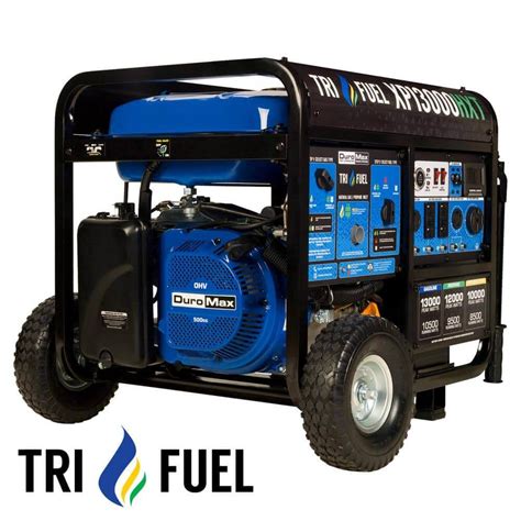 13,000-Watt/10,500-Watt Tri-Fuel Remote Start Gasoline Propane Natural Gas Portable Generator ...