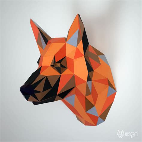 German shepherd papercraft template