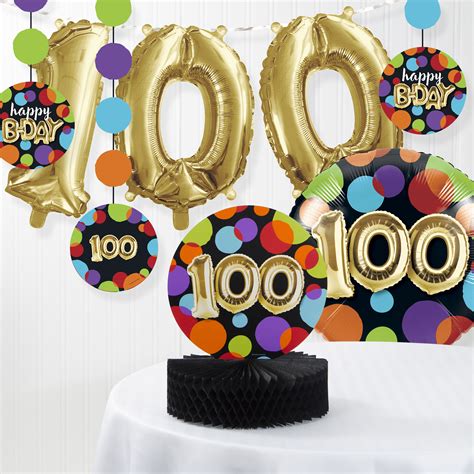 Balloon Birthday 100th Decorations Kit - Walmart.com