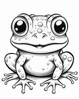 Cute Frog Coloring sketch template