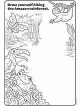 Map Amazon Rainforest Coloring Pages sketch template