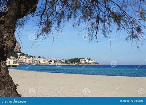 Mondello beach in Sicily stock photo. Image of deep, south - 31285470