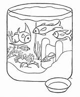 Aquarium Coloring Page sketch template