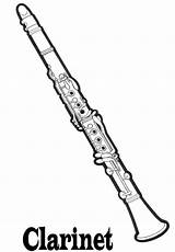 Easy Clarinet Coloring Pages sketch template
