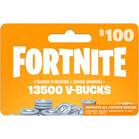 Fortnite 13500 V-Bucks Gift Card Global