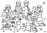 Bring Your Teddy Bears At Family Picnic Coloring Pages  NetArt sketch template