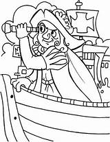 A Pirate Ship With Girl On It coloring Pages For Kids Printable And  sketch template