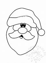 Christmas Drawings Happy Santa Claus Face  Coloring Page sketch template