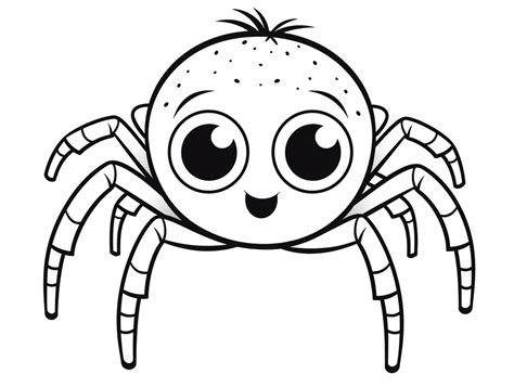 Unique Spider Coloring Printable - Coloring Page