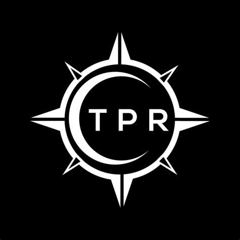 TPR abstract technology logo design on Black background. TPR creative ...