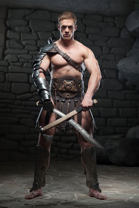 Steel Gladiator Set - Spartacus Armor - Pauldron Bracer Leather Belt Leg greaves - Leather ...