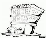 Central building Of A bank coloring Page Printable Game sketch template