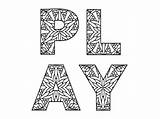 Play Coloring Page sketch template