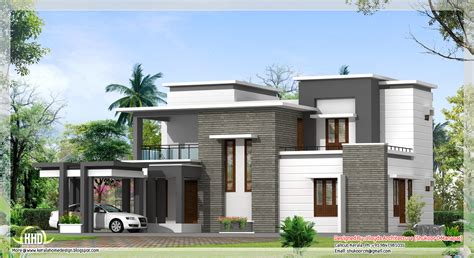 2000 Sq. feet contemporary villa plan and elevation - Kerala home ...