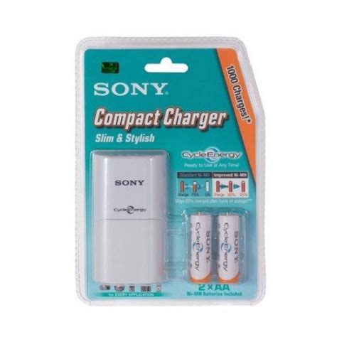 Sony Battery Charger with 2x AA Rechargeable Batteries (for AA or AAA)