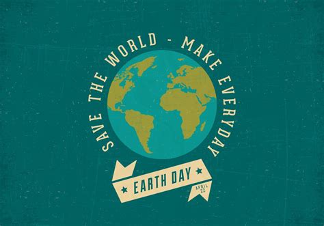 Earth Day Poster Vector Graphic — celebration, typography, earth day ... World Earth Day, Earth ...