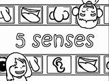 5 Senses Coloring Pages Sketch Page sketch template