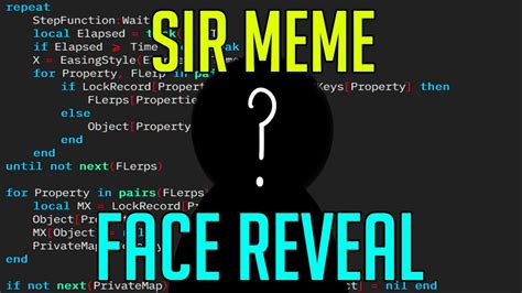 Sir Meme Face Reveal Dream - IMAGESEE