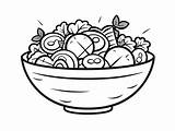 Salad Coloring Sheet  Coloring Page sketch template