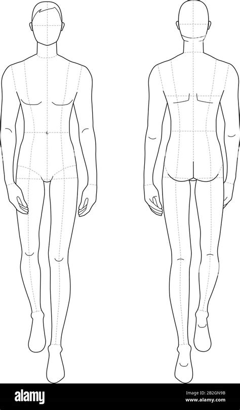 Male Fashion Figure Templates – Front And Back View | lupon.gov.ph