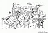 Coloring Page  Knight Tournament sketch template
