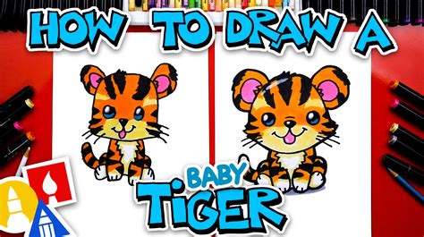 How To Draw A Baby Tiger - Art For Kids Hub