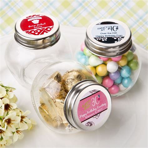 Birthday Party Favors Mini Jars | Personalized candy, Glass candy ...