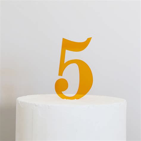 Number 5 Cake Topper | SANDRA DILLON DESIGN