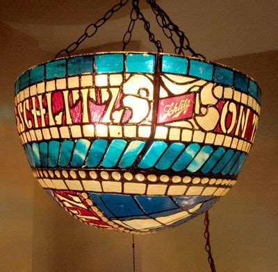 Vintage Schlitz Tiffany Style Stain Glass Chandelier Baroque Light Up ...