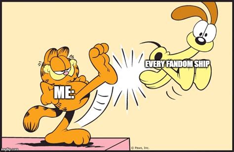 Garfield kicking odie Memes - Imgflip