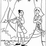 Mulan And Shang coloring Pages Li sketch template