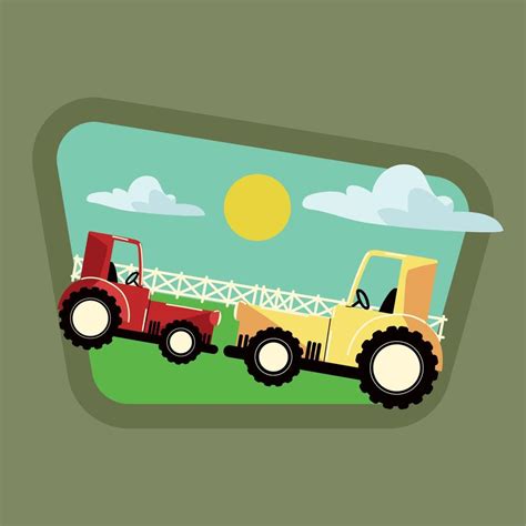 farm tractor rural label 11129104 Vector Art at Vecteezy