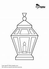 Free Ramadan Lantern Template Printable PDF sketch template