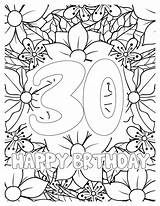 30th Birthday Coloring Pages  Printable Sheets sketch template