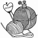 Knitting Coloring Page · Creative Fabrica sketch template
