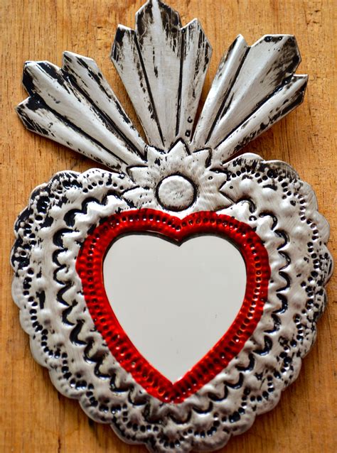 Mexican tin heart decor -©Mexico Import Arts Australia | Mexican folk ...