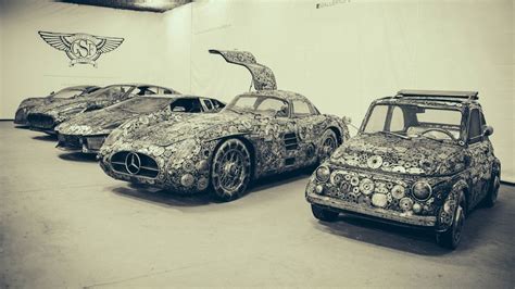 Scrap metal supercar sculptures | Motor1.com Photos