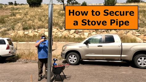 How to Secure a Tent Stove Pipe - YouTube